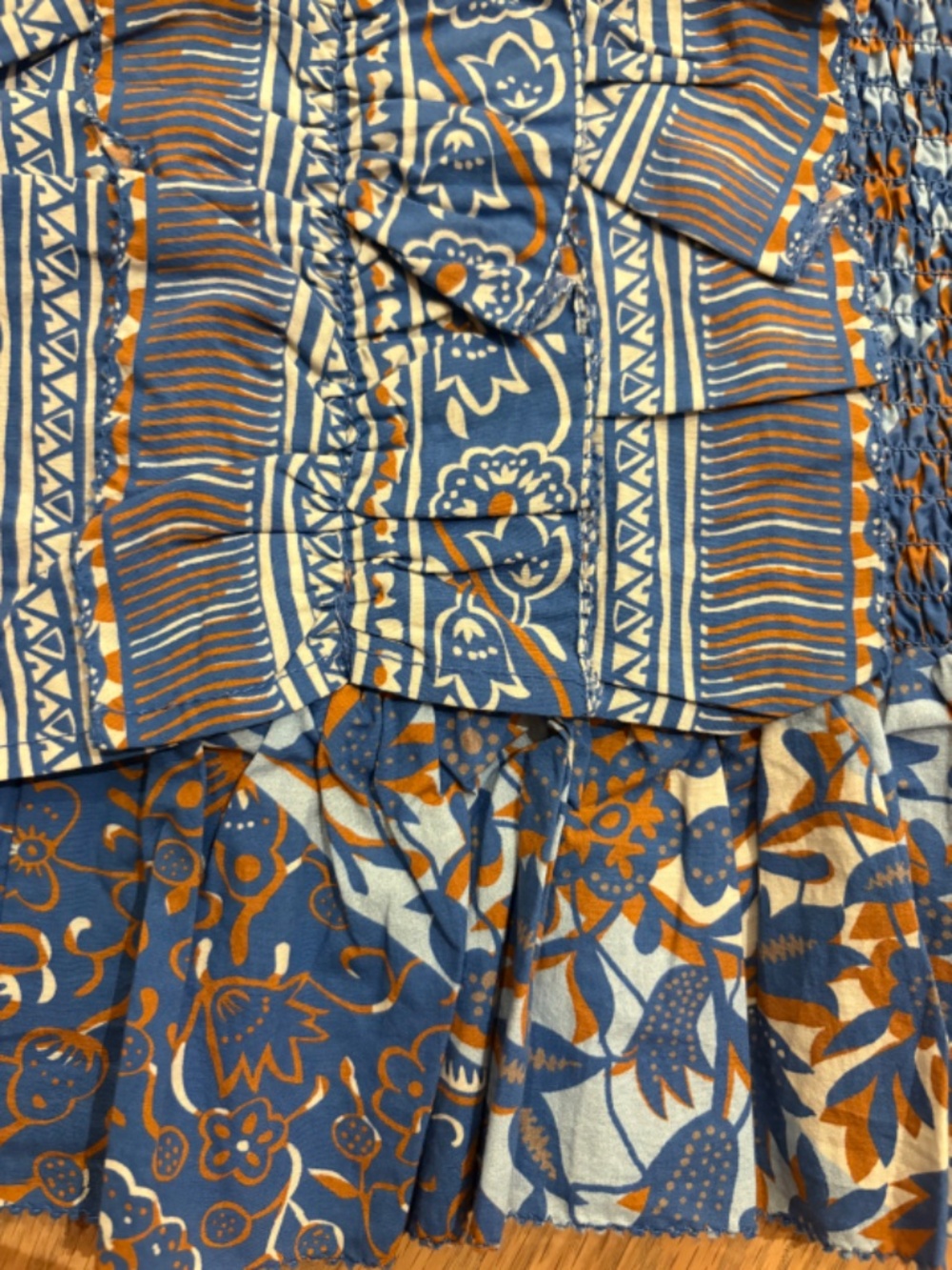 ANTHROPOLOGIE- NWOT- XS- Paisley RUFFLED PUFF SLEEVE BLOUSE - Picture 3 of 5